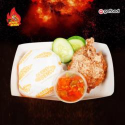 Paket Geprek Bensu Ayam Bumbu Tabur Pedas