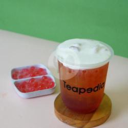 Strawberry Tea Boba Popping