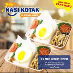 Duo (2) Nasi Kotak Wader Penyet