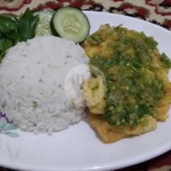 Nasi Telur Geprek Lombok Ijo