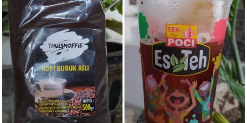 Kopi Hitam Bubuk, Home Made & Teh Poci Renjiro, Imam Bonjol