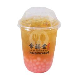 Ice Green Tea With Pink Boba