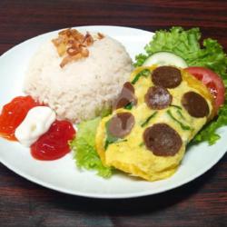 Nasi Omlete Bakso