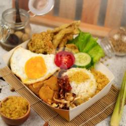 Nasi Kulit  Ayam  Telor