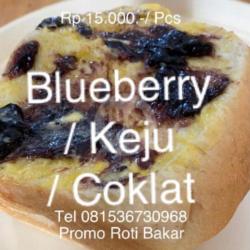 Roti Bakar Coklat, Blueberry, Keju