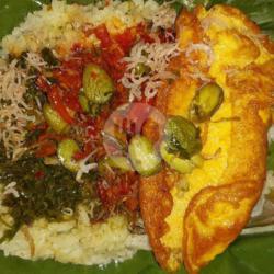 Nasi Bakar Telor Dadar