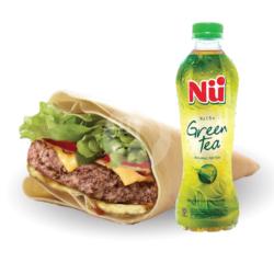Premium Beef Burger With Nu Tea