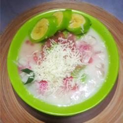 Es Pisang Ijo Keju