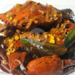 Kepiting Telur  Asam Manis Campur Kerang