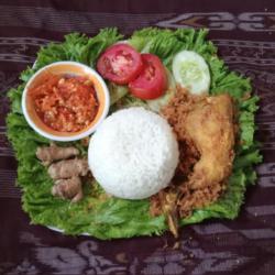 Paha  Serundeng   Nasi Putih