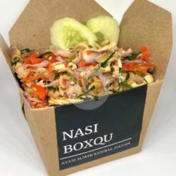 Nasi Boxqu Ayam Suwir Sambal Matah