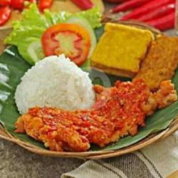 Nasi Ayam Geprek Dada/paha Atas Tahu Tempe