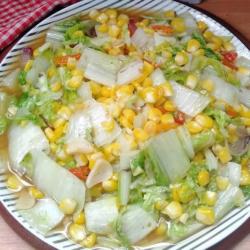 Tumis Sawi Putih   Jagung