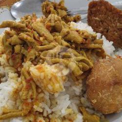 Nasi Rames Usus Bumbu Kuning   Prekedel Kentang