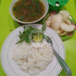 Nasi Soto Daging   Kerupuk