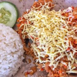 Nasi   Geprek Keju Lumer Dada / Paha Atas