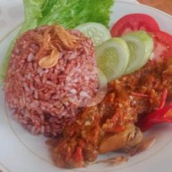 Nasi Merah Ayam Penyet