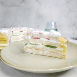 Tutti Frutti Mille Crepe Cake