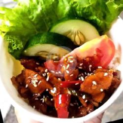 Nasi Ayam Crispy Pedas Manis