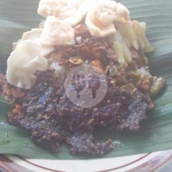 Nasi Gurih Dendeng   Perkedel   Bakwan