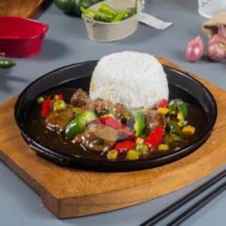 Nasi Hotplate Sapi Cah Cabe