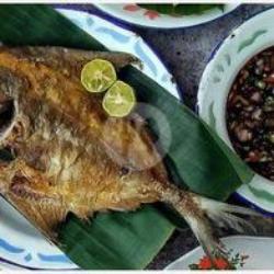 Nasi Timbel Bawal Laut Bakar