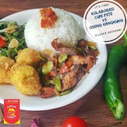 Paket Oseng Cumi   Pete   Kangkung Oseng   Tahu   Nasi