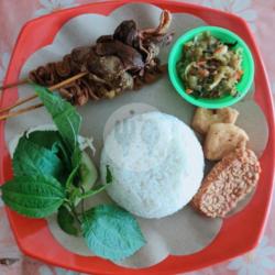 Nasi   Ati Ampela  Sambal Lalapan