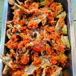 Sambal Campur Ikan Asin Terong Pare Balado Merah