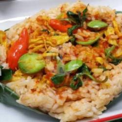 Nasi Bakar Ayam Suwir   Pete