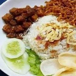 Nasi Rames Tempe Goreng