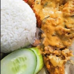 Ayam Geprek Saos Telur Asin Tanpa Nasi