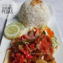 Oseng Jengkol Pedas Nasi Lalaban