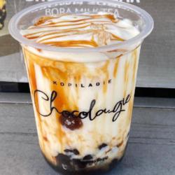 Cream Caramel With Boba