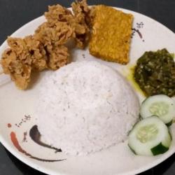 Nasi Jamur Crispy  Tempe