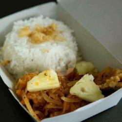 Geprek Ayam Saos Nanas   Nasi