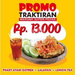 Paket Ayam Geprek Pedas Original   Lemontea