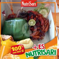 Nasi Ayam Bakar Tahu Tempe Krispi Es Nutrisari