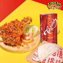 Paket - Dprek Paha Bawah Sambel Merah (teh Kotak)