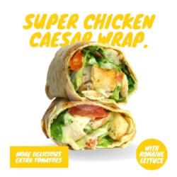 Super Chicken Caesar Salad Wrap