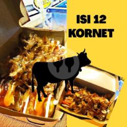 Takoyaki Isi 12 Kornet (beef)