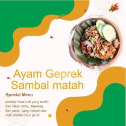 Ayam Geprek Sambal Matah Dada