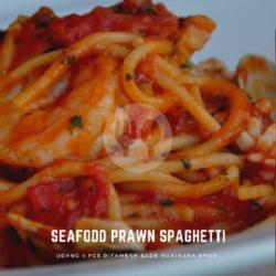 Seafodd Prawn Spaghetti