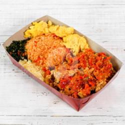 Paket Komplit Nasi Ayam Geprek Sambal Original