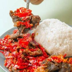 Nasi Dendeng Daging Special Sayur