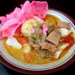 Lontong Sayur Gulai Pakis  Bakwan  Minuman