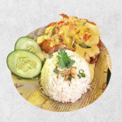 Salted Egg Chicken Nasi Ayam