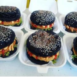 Burger Black Chicken   Keju