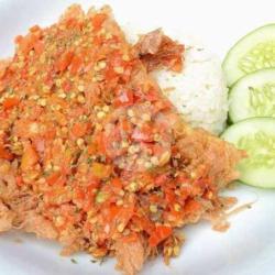 Ayam Sosis Tempe Geprek   Nasi