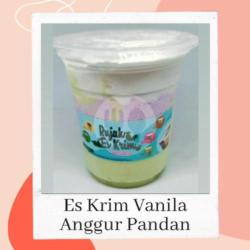 Es Krim Vanila Anggur Pandan